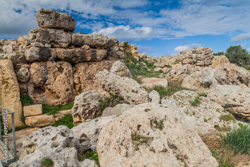 Megalithic temple complex Ggantija near Xaghra village on Gozo island, Malta