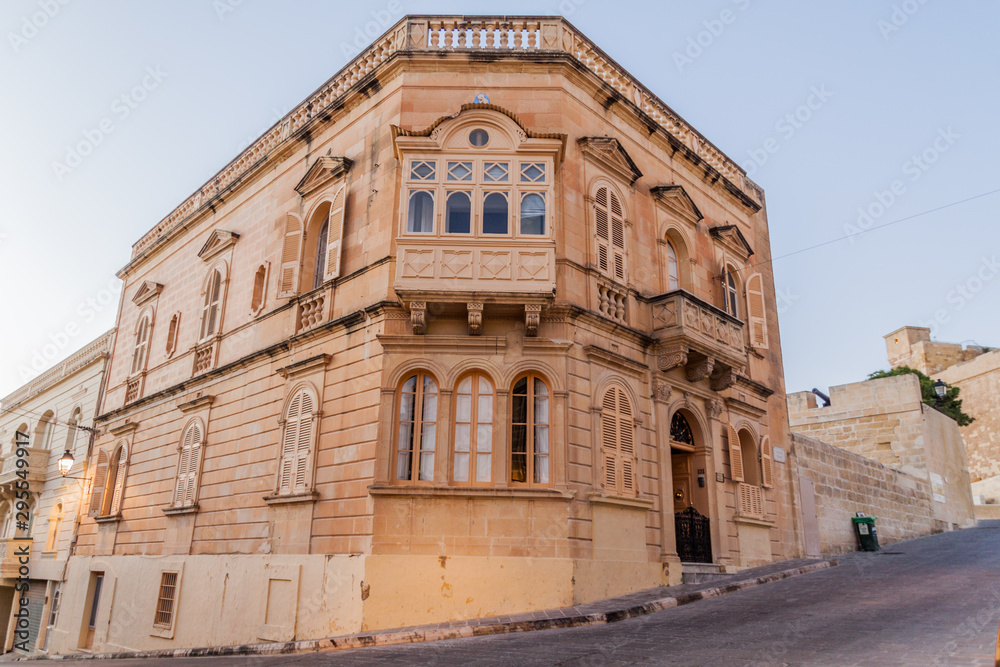 Building in Victoria town, Gozo Island, Malta