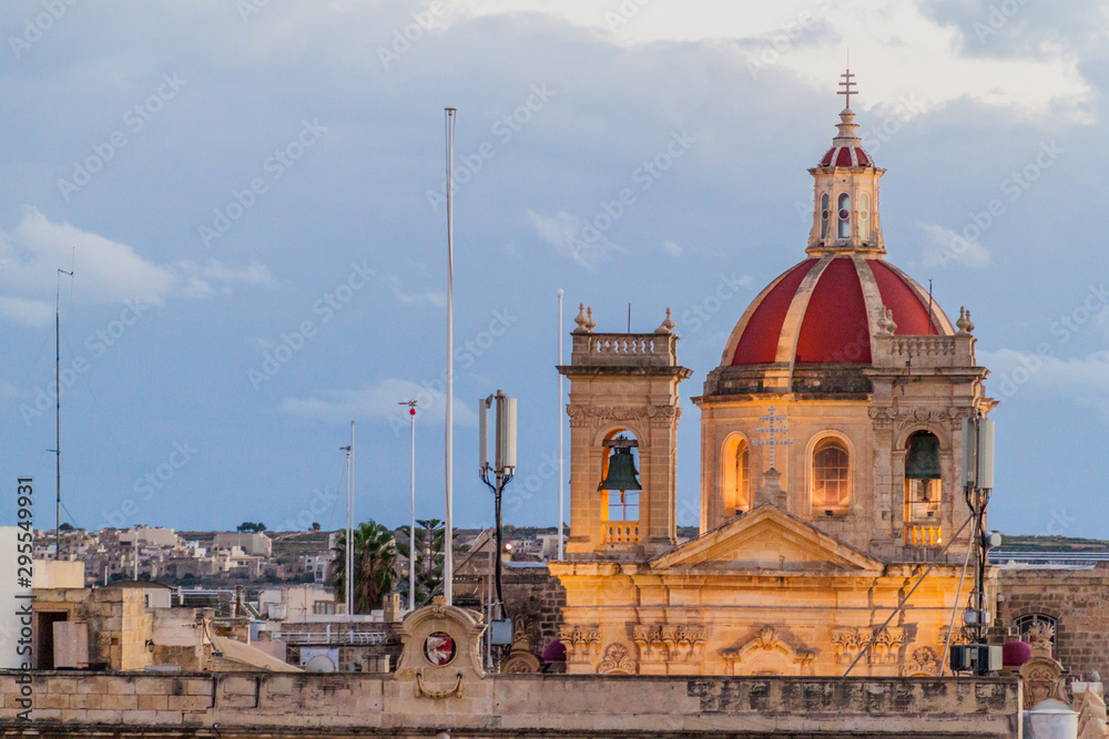 Obraz premium St George's Basilica in Victoria, Gozo Island, Malta