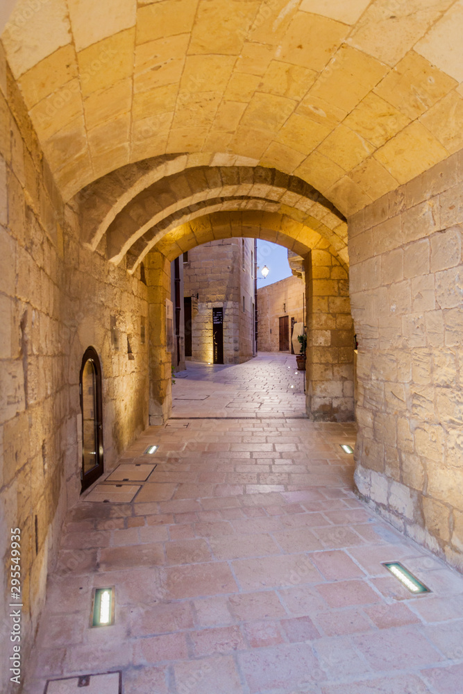 Entrance to the Cittadella, citadel of Victoria, Gozo Island, Malta