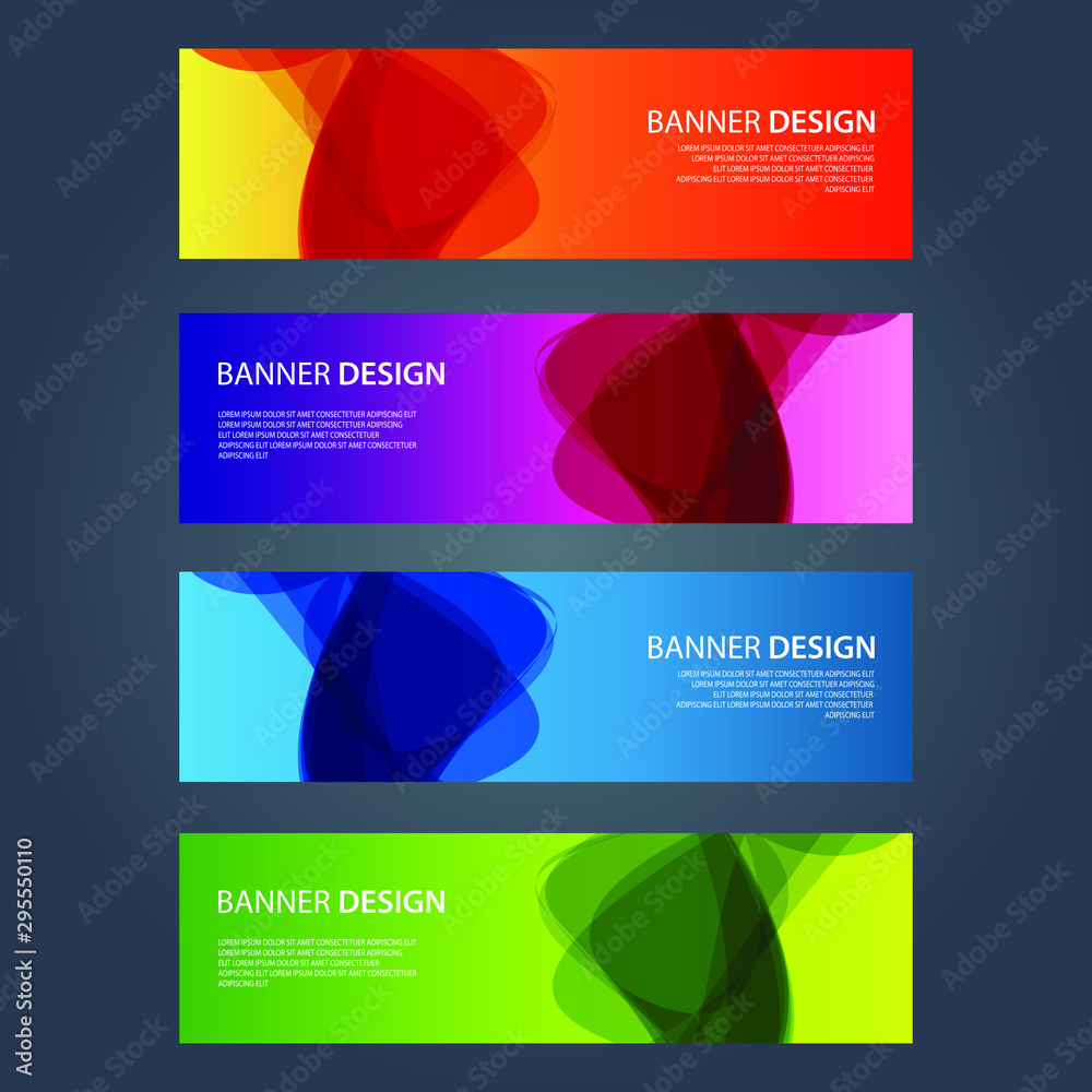 Naklejka premium Vector Abstract design banner web template