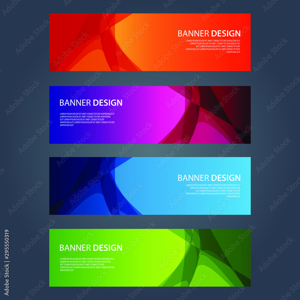 Fototapeta premium Vector Abstract design banner web template