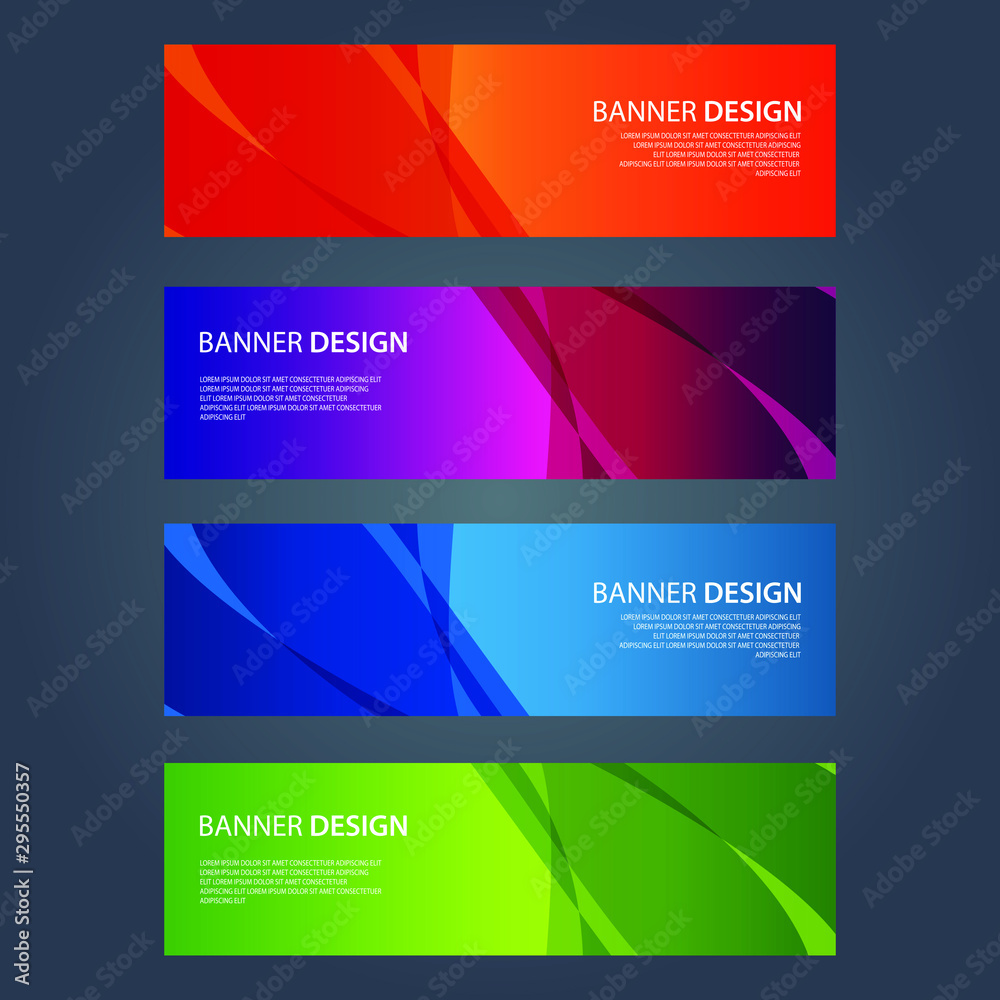 Naklejka premium Vector Abstract design banner web template