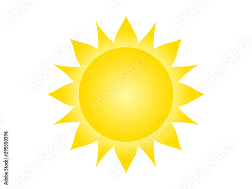 Symbol of the sun on a white background