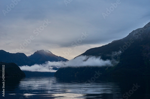 Beautiful Misty Mountains in New Zealand