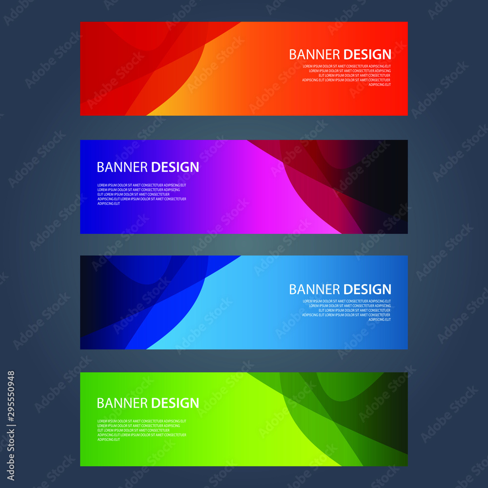 Naklejka premium Vector Abstract design banner web template