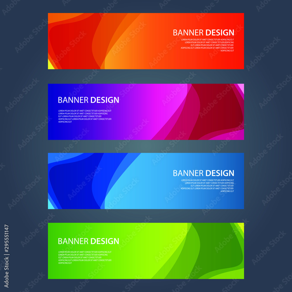 Naklejka premium Vector Abstract design banner web template