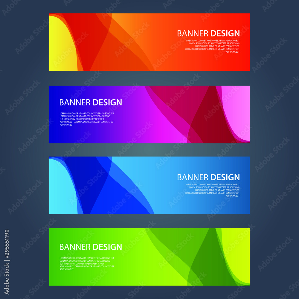 Naklejka premium Vector Abstract design banner web template