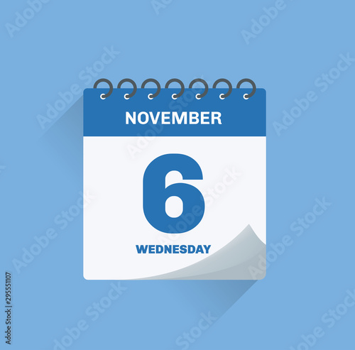 Day calendar with date November 6.