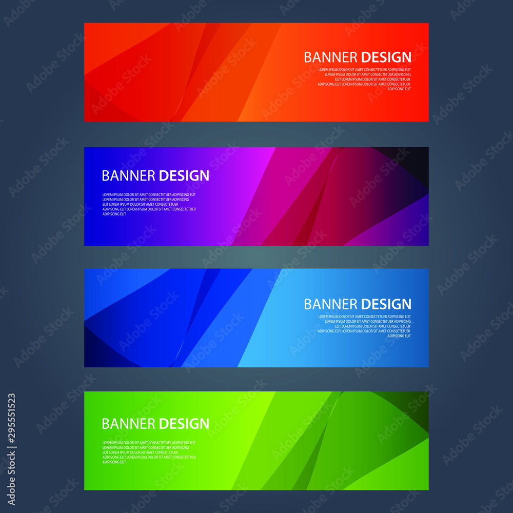 Naklejka premium Vector Abstract design banner web template