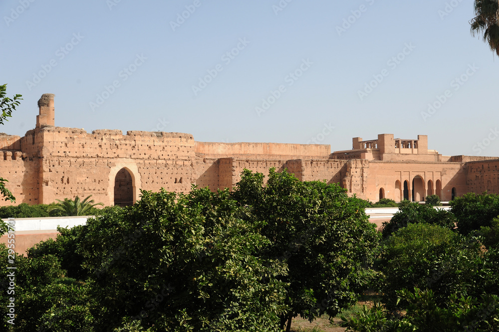 El Badi Palace is a ruined palace located in Marrakesh, Morocco. It was commissioned by the sultan Ahmad al-Mansur of the Saadian dynasty sometime shortly after his accession in 1578. 