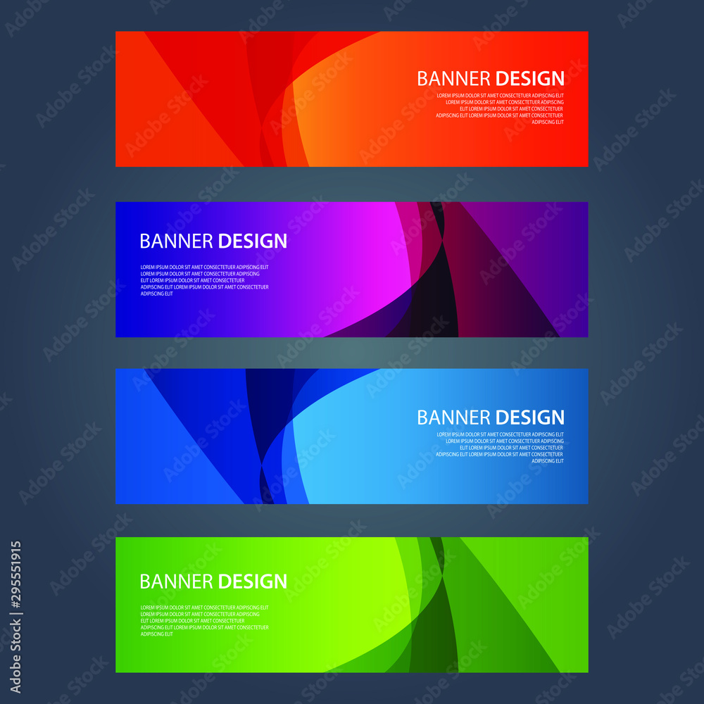 Naklejka premium Vector Abstract design banner web template