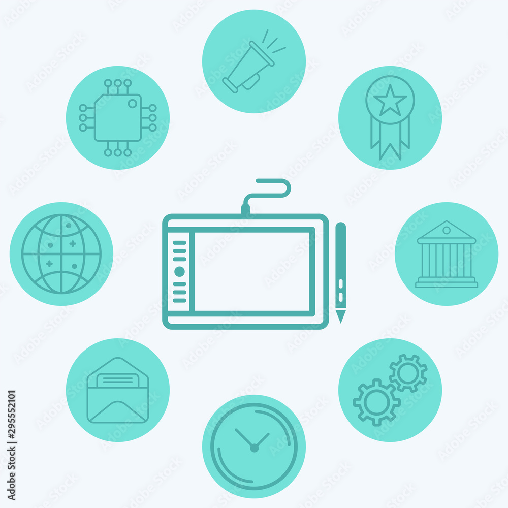 Graphic tablet vector icon sign symbol Graphic tablet vector icon sign symbol