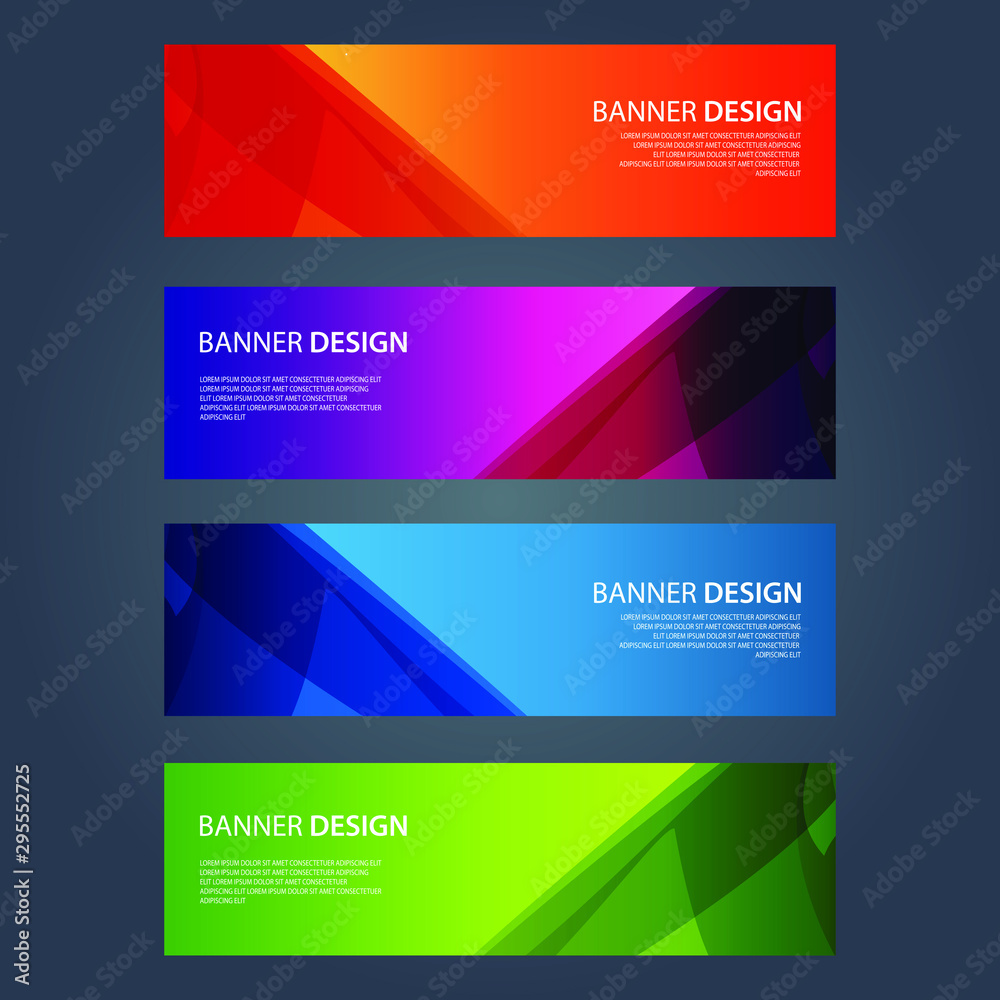 Naklejka premium Vector Abstract design banner web template