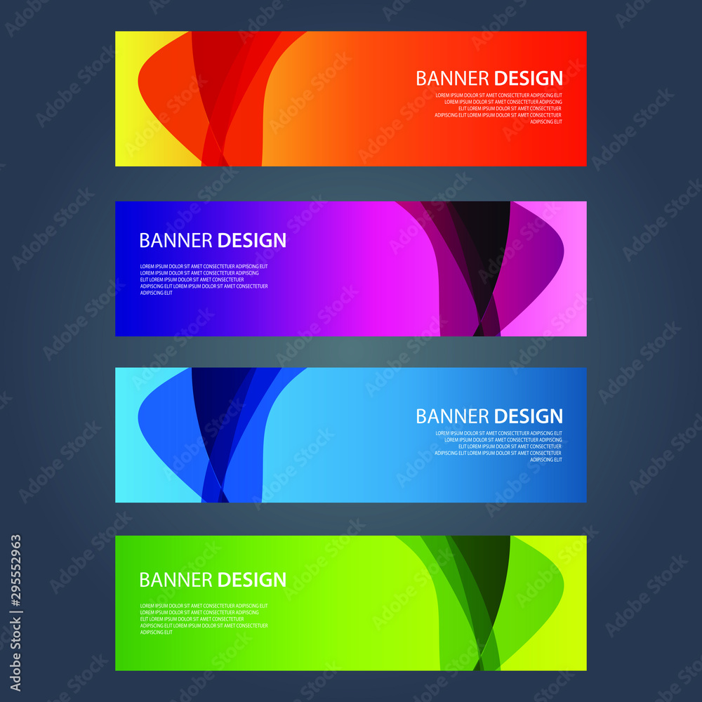 Fototapeta premium Vector Abstract design banner web template