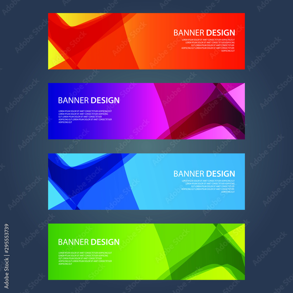 Naklejka premium Vector Abstract design banner web template