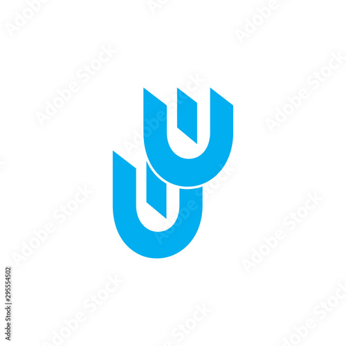Free Download letter uu simple geometric logo vector - GFXLoad