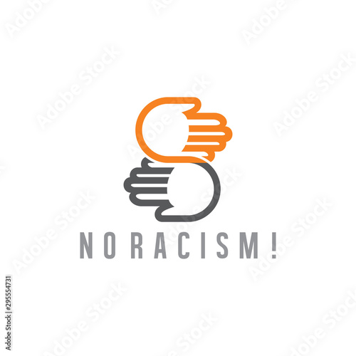 letter s no racism symbol logo vector