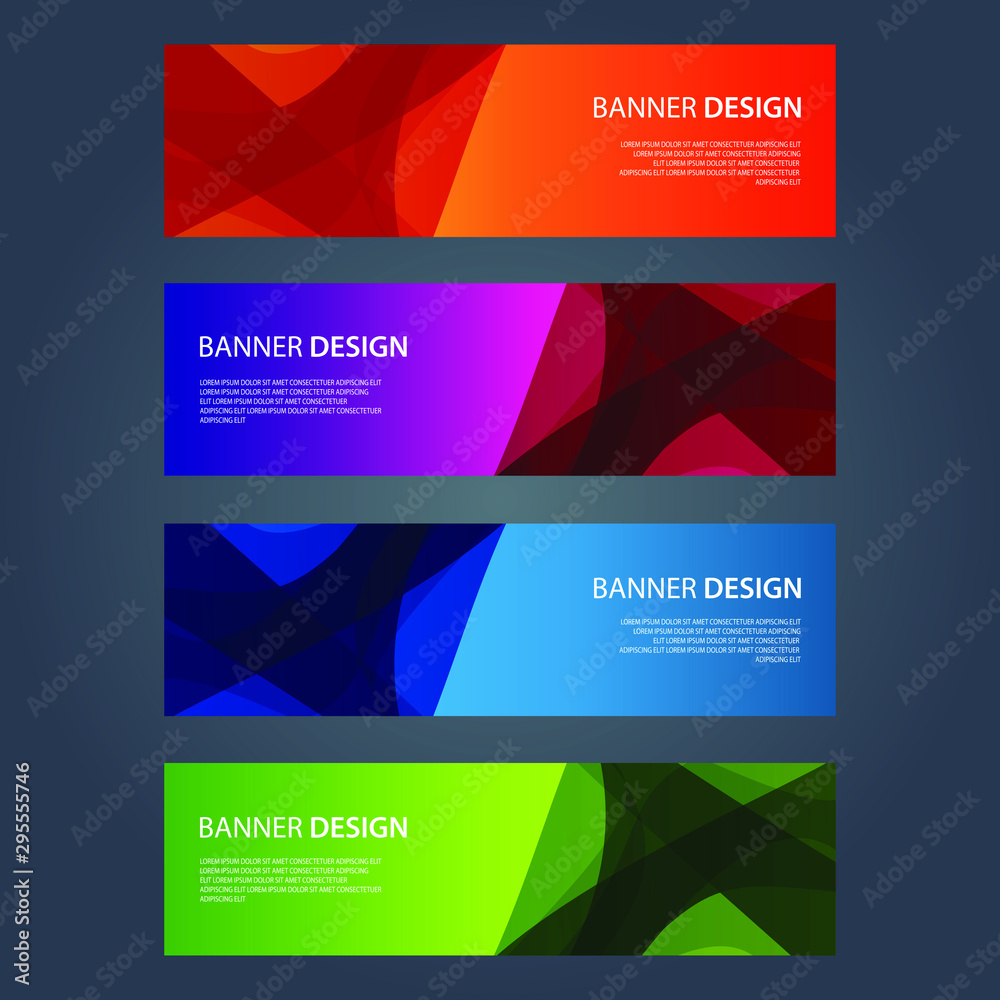 Naklejka premium Vector Abstract design banner web template