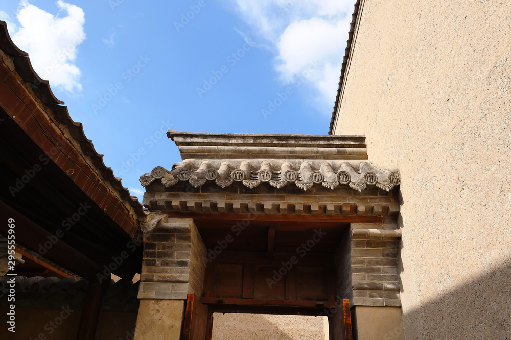 Traditional Chinese Residences architecture in Tianshui Folk Arts Museum Hu Shi folk house, Gansu China Traditional Chinese Residences architecture in Tianshui Folk Arts Museum Hu Shi folk house, Gansu China