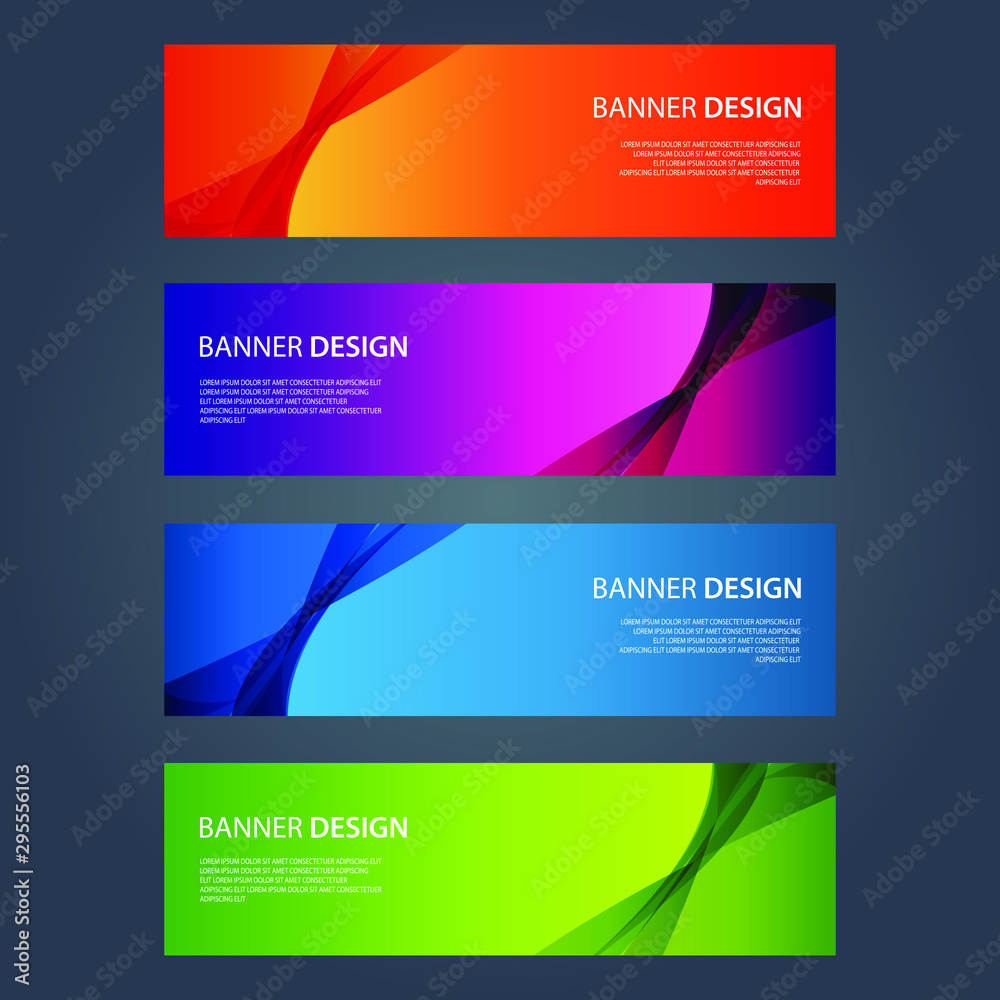 Naklejka premium Vector Abstract design banner web template