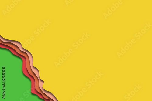 minimal template in paper cut style design for branding, advertising with abstract shapes. Modern background for covers, invitations, posters, banners, flyers