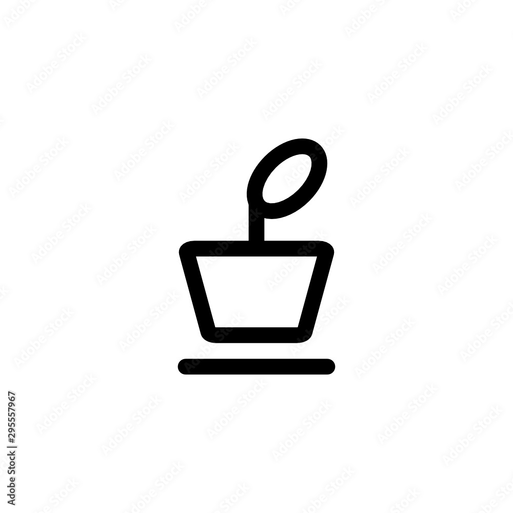 Tiny plant flower just leaf Icon Outline Vector Tiny plant flower just leaf Icon Outline Vector