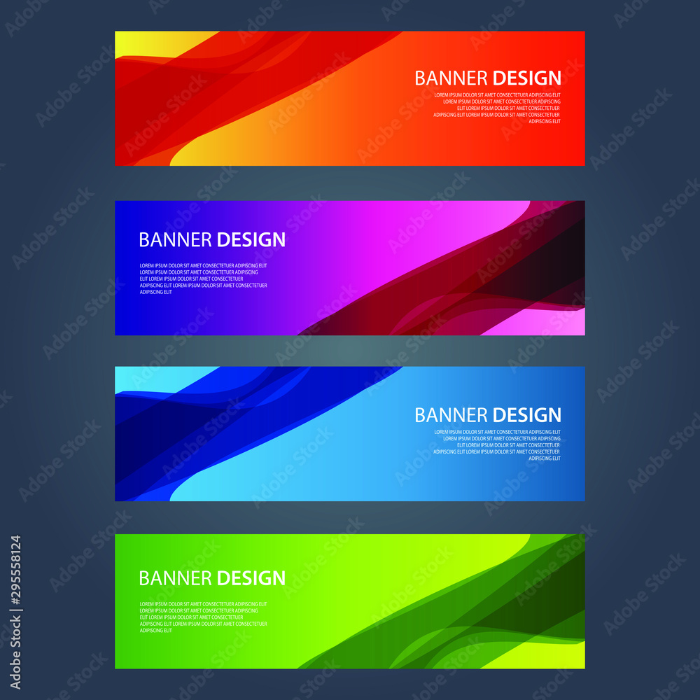 Fototapeta premium Vector Abstract design banner web template