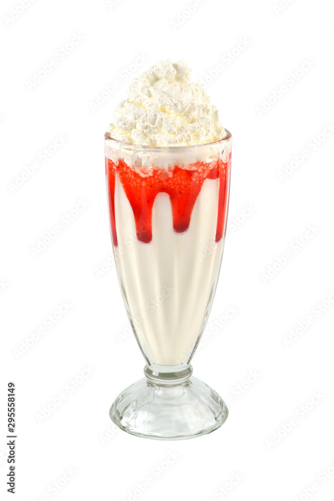 milkshake on white background