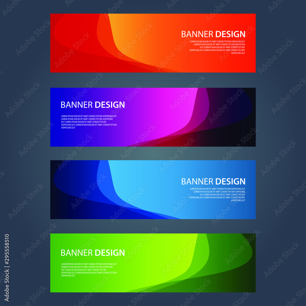 Naklejka premium Vector Abstract design banner web template