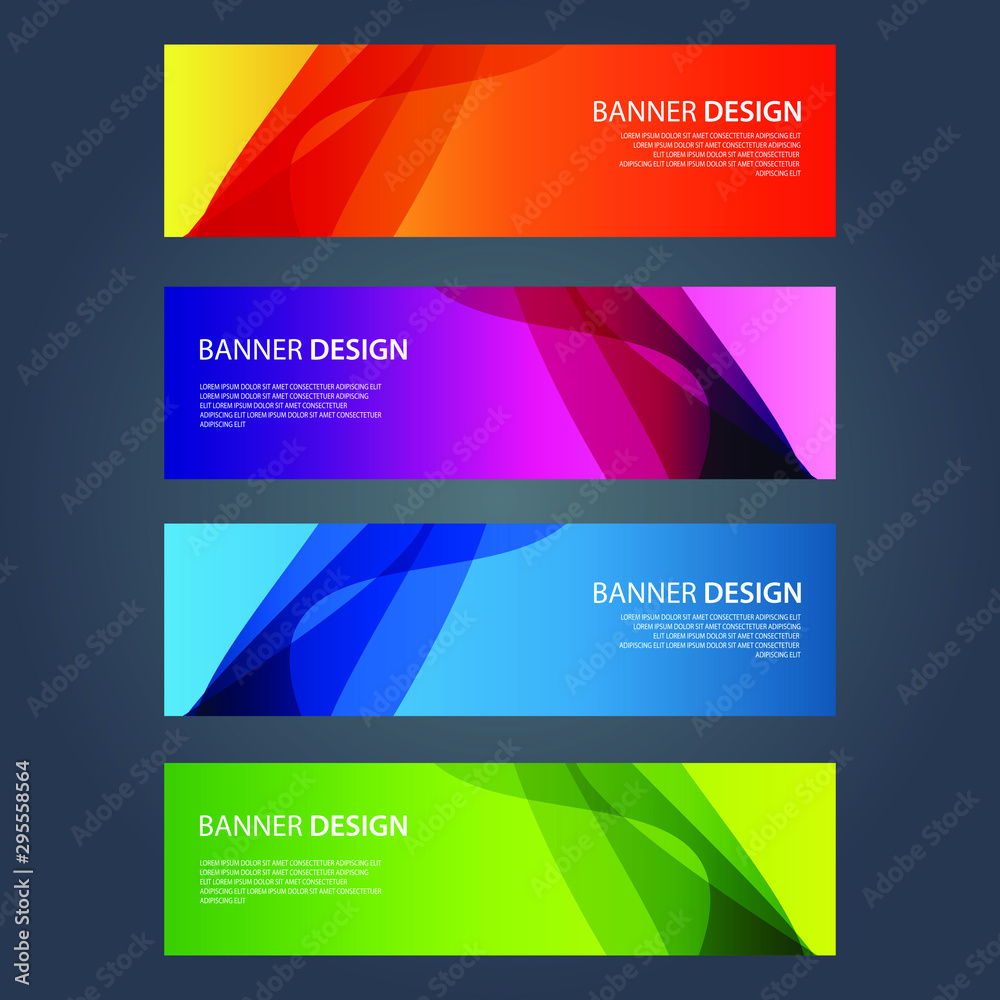 Naklejka premium Vector Abstract design banner web template