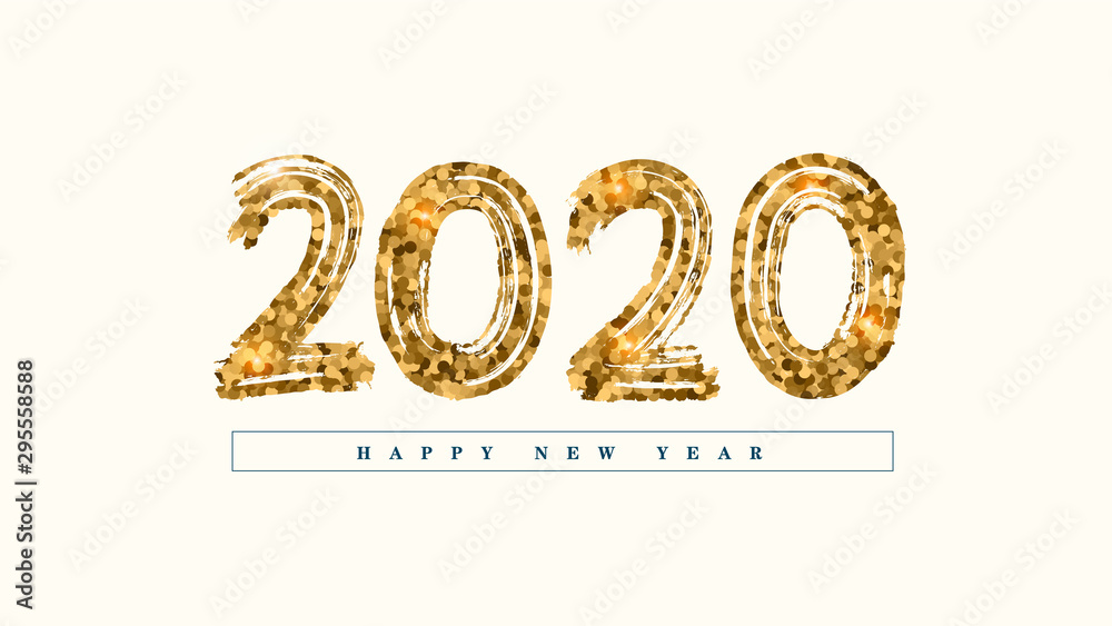 Golden new year 2020 text background. Festive concept with bright sparkles . design of new year party, sale, greeting card. Golden new year 2020 text background. Festive concept with bright sparkles . design of new year party, sale, greeting card.