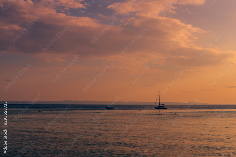 sunset on sea sunset on sea