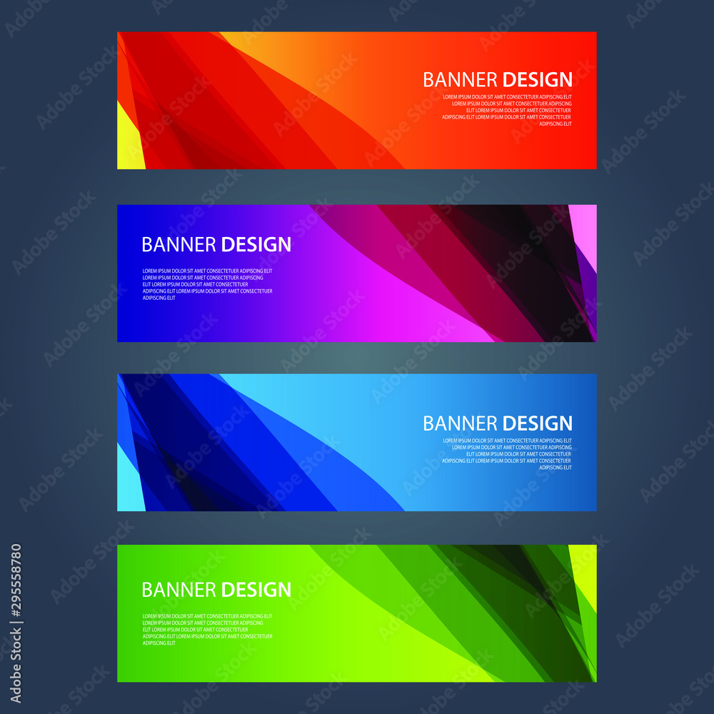 Naklejka premium Vector Abstract design banner web template