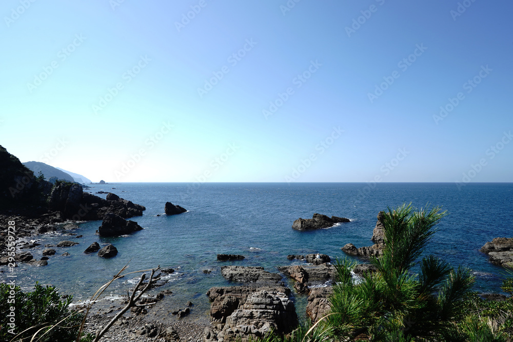 秋の天草海岸の風景