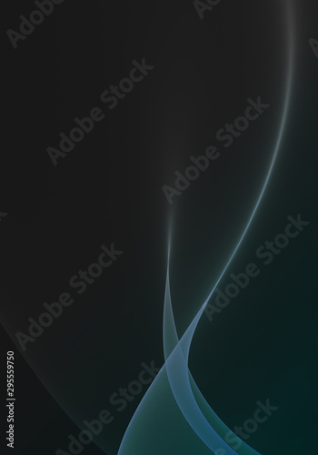Abstract background waves. Black and green abstract background for business card or wallpaper