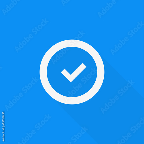 Free Download check mark in flat style with shadow - GFXLoad