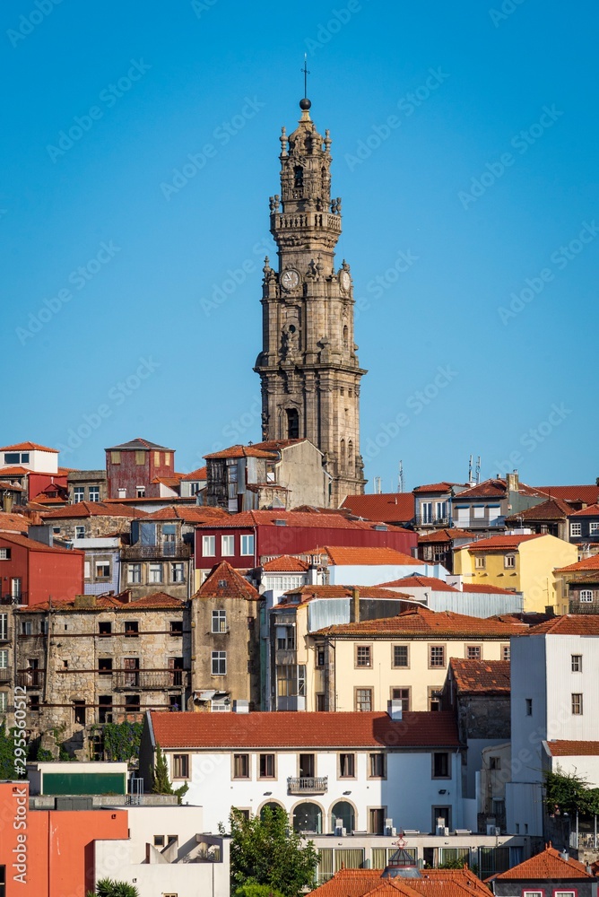 Clerigos Tower in Porto, Portugal.
