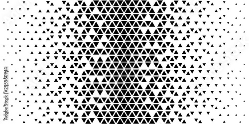 Vector Halftone abstract background. Black and white triangle polygonal texture.
