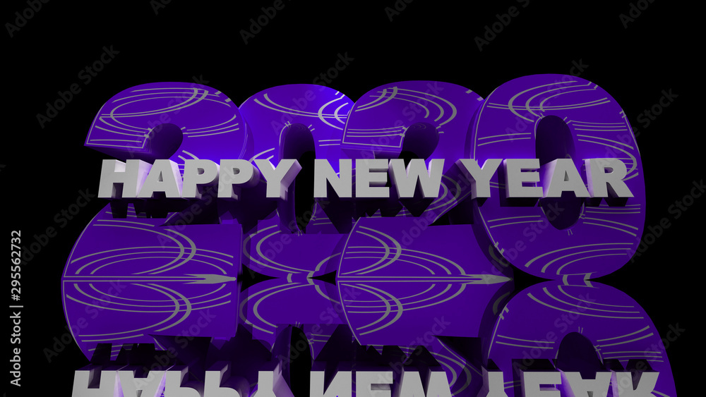 Obraz premium happy new year 2020,3D rendering