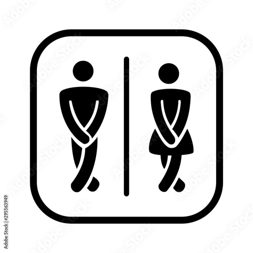 Toilets icon.Restroom Lady and Gentlemant logo