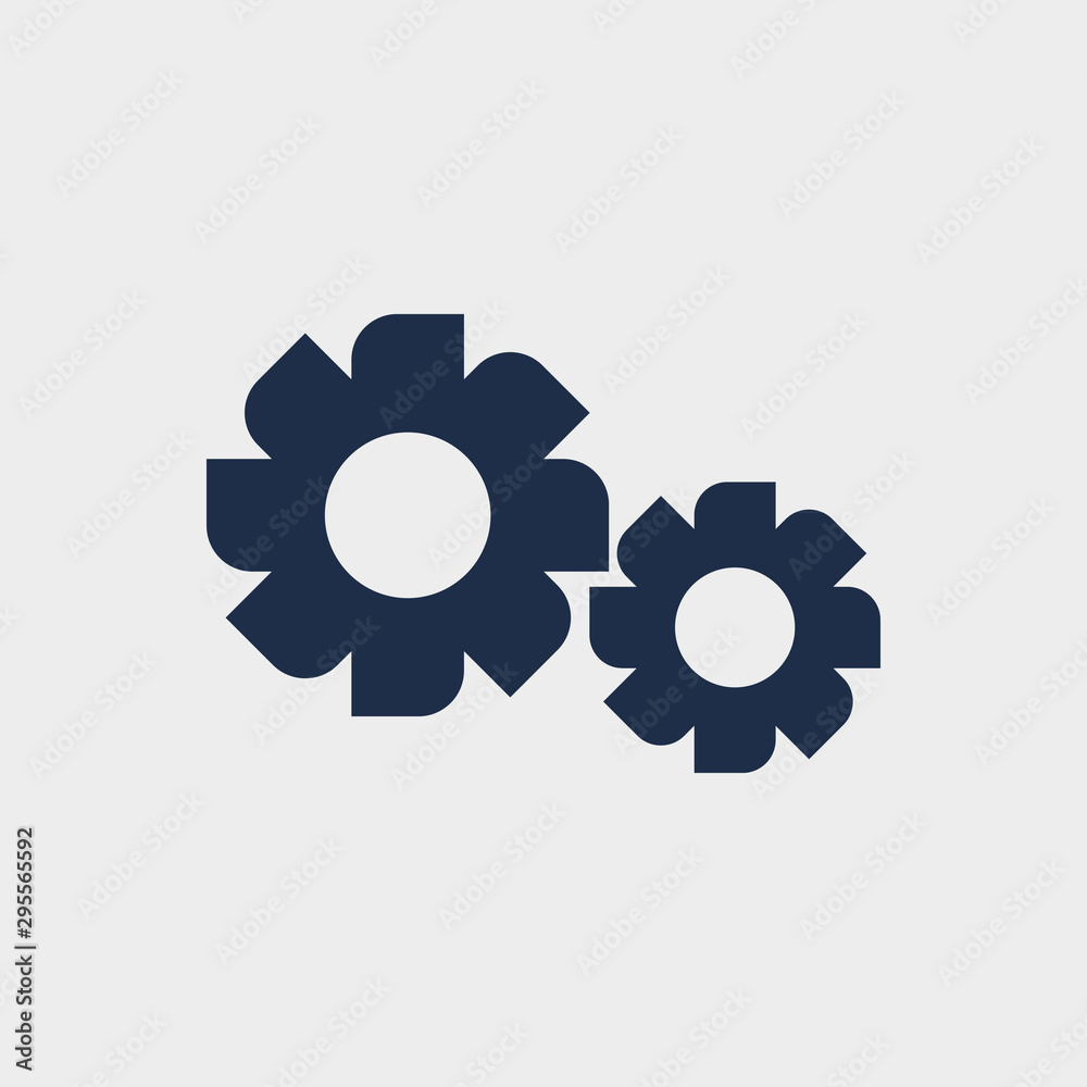 Gear icon,Setting symbol isolated on white background Gear icon,Setting symbol isolated on white background