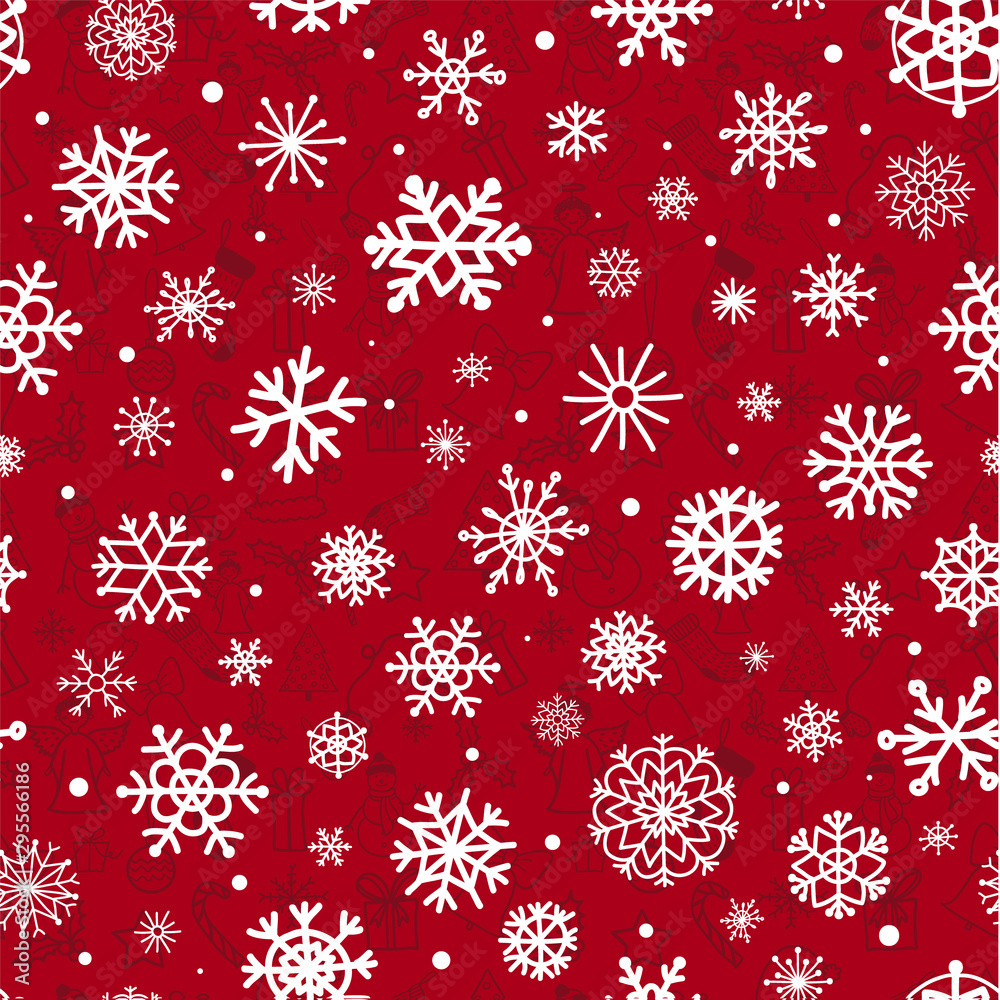 Simple snowflakes holiday seamless pattern. Vector eps10. Simple snowflakes holiday seamless pattern. Vector eps10.