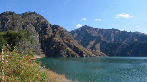 Nature landscape view Heaven Lake of Celestial Mountains in Xinjiang China.