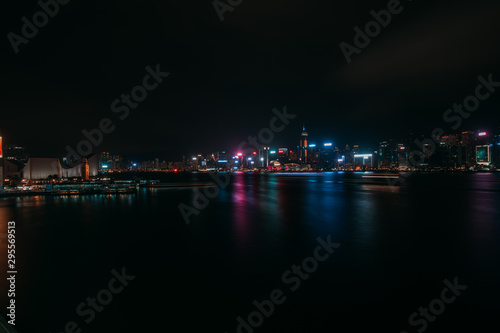 Hong Kong cityscape at night. View From Victoria Harbour © YiuCheung