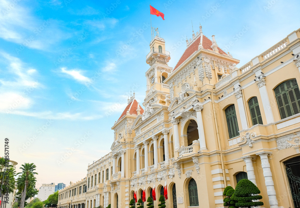Ho Chi Minh City, Vietnam - April 29, 2018 : Ho Chi Minh City Hall