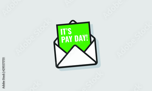 It's Pay Day Written in Envelope 