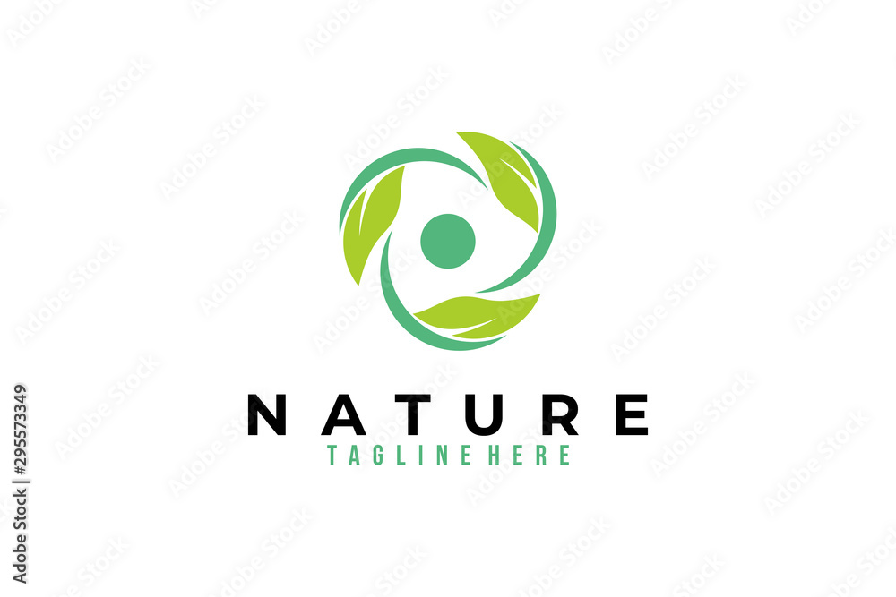 Obraz premium nature logo icon vector isolated