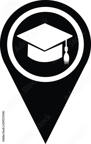 illustration vector icon of college degree pointer