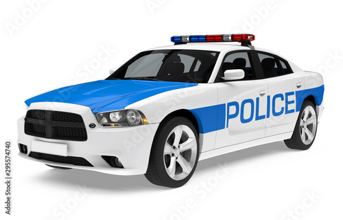 Fototapeta Naklejka Na Ścianę i Meble -  Police Car Isolated